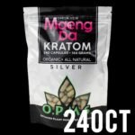OPMS KRATOM SILVER GREEN VEIN MAENG DA 144 GM, 240 CAPS IN A BAG