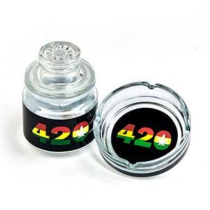 ASHTRAY SET WITH STASH JAR