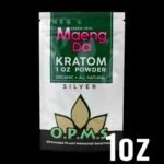 OPMS KRATOM SILVER GREEN VEIN MAENG DA POWDER 1 Oz POWDER IN A BAG