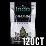 OPMS KRATOM SILVER WHITE VEIN INDO 72 GM, 120 CAPS IN A BAG