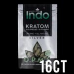 OPMS KRATOM SILVER WHITE VEIN INDO 9.6 GM, 16 CAPS IN A BAG