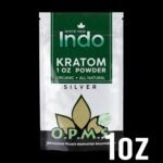 OPMS KRATOM SILVER WHITE VEIN INDO POWDER 1 Oz POWDER IN A BAG