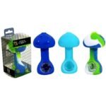 SILICONE MUSHROOM PIPE WITH GLASS BOWL