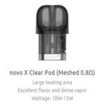 SMOK NOVO X CLEAR POD MESHED 0.8 OHM