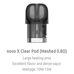 SMOK NOVO X CLEAR POD MESHED 0.8 OHM