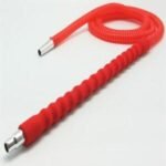 14" SOFT HANDLE, 6 FOOT PLASTIC REUSABLE HOOKAH HOSE