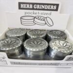 DK5017-4 - 4 PART ETCHED LEAF LOGO 60 MM GRINDER