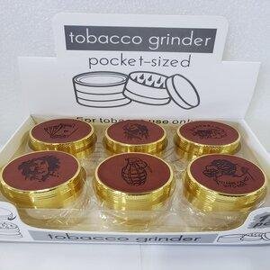 DK5884-3 - 3 PART GOLD ZINC LEATHER TOP GRINDER