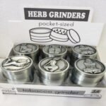 DK5081-4 - 4 PART 50 MM ETCHED LEAF LOGO GRINDER