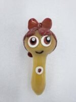 HANDMADE GLASS - POWER PUFF BROWN